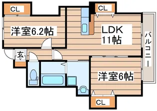 サンルーカ【1階】の間取り
