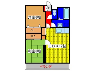 ビューバレーA【2階】の間取り