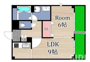 アンプルールフェール今津【3階】の間取り