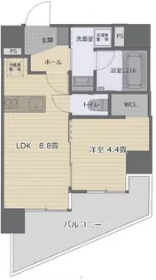 リノスタイル神戸下山手【8階】の間取り