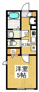 パストラーレ秋津【1階】の間取り