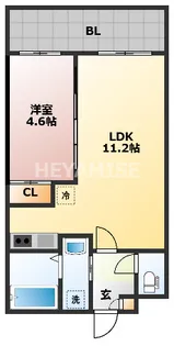 SGB浜町【4階】の間取り