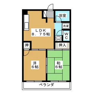 城山コーポ【4階】の間取り