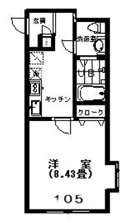 パールアイボリー大森【1階】の間取り