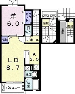 ラディアンスI【3階】の間取り
