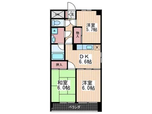 キャッスル林【6階】の間取り