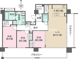 ザ・パークハウス中野タワー【21階】の間取り