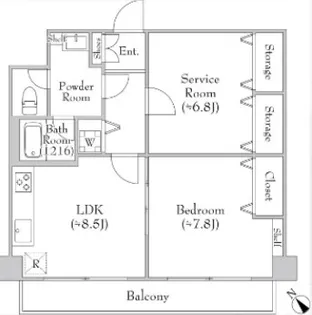 トラヴァローレ淵野辺【3階】の間取り