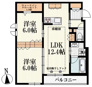 シャンベール若宮【2階】の間取り