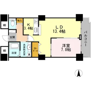 品川シーサイドビュータワーII【7階】の間取り