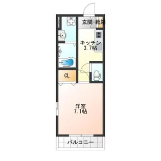 プロスパーコート北加賀屋【1階】の間取り