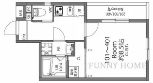 ベルポスト明大前【3階】の間取り