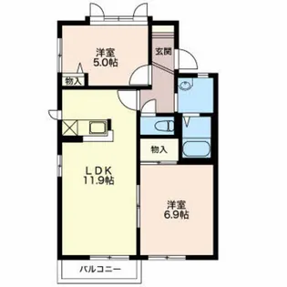 アルタ本城 F【2階】の間取り