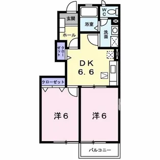 レフィナード【1階】の間取り