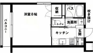 オアシス西新【2階】の間取り