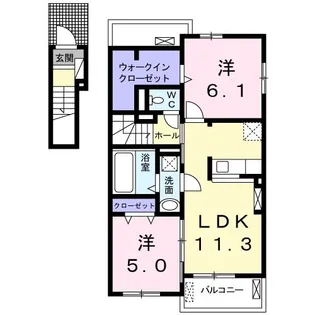 サン フォルシュ II【2階】の間取り