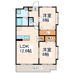 シャトレ有田【1階】の間取り