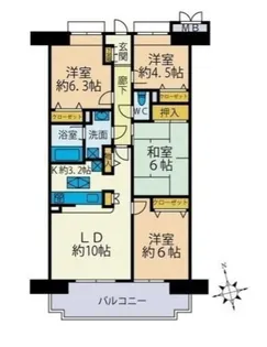 ネオステージ本厚木【2階】の間取り