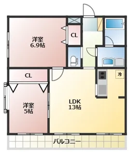 グランドガーデン凛【2階】の間取り