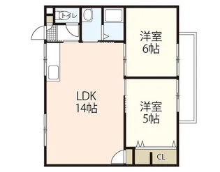 HUMMINGみのり【2階】の間取り