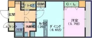 サンフォレスタ七尾【5階】の間取り