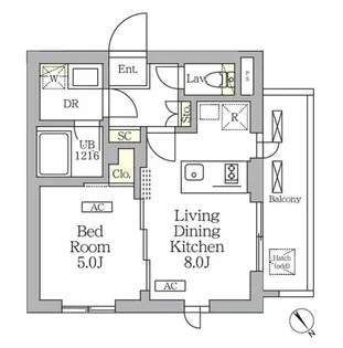 グランパーク千駄ヶ谷レジデンス【3階】の間取り