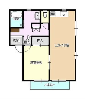 コーポサンフラワアーB【1階】の間取り