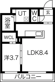 ラグナベルデ菊水【3階】の間取り