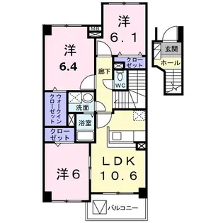 レガリア あかね台I【2階】の間取り