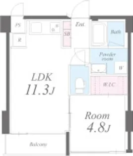 セイワ南堀江リバーレジデンスEAST【4階】の間取り