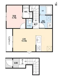 リーブルファイン吉川保【2階】の間取り