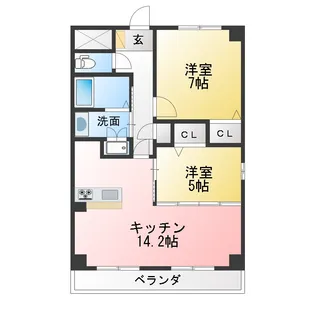 ポラリス左京山【1階】の間取り