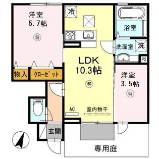ウィット垂水2【1階】の間取り