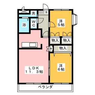 フォレストヒルズ中ノ池【1階】の間取り