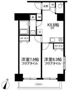 ロリエ笹塚【12階】の間取り