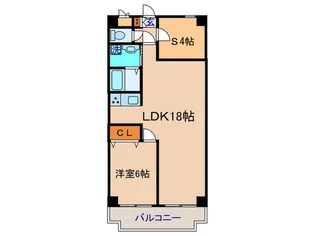 シャンポ-ル新城【1階】の間取り