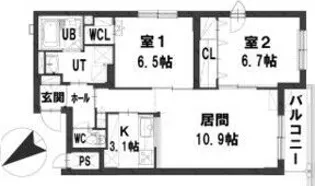 グランメール東札幌東館【2階】の間取り