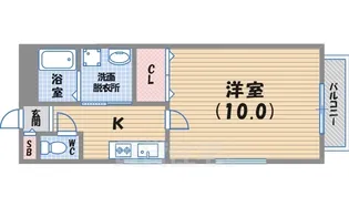 ル・ルゥ甲子園口【2階】の間取り