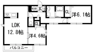 オーキッドガーデン【1階】の間取り