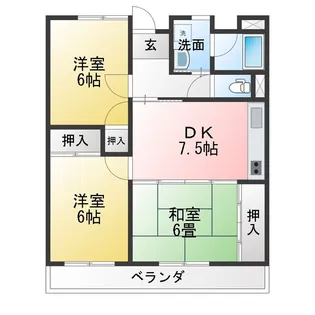 ヒルズ三ツ池 A棟【1階】の間取り