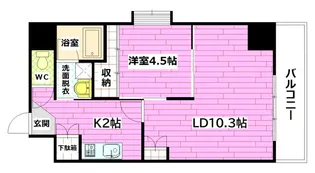 スリヴェール祇園【1階】の間取り