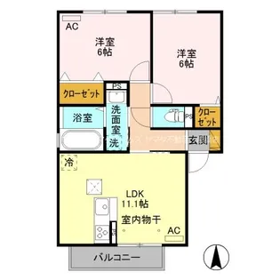 セゾン ド ルミエール【2階】の間取り