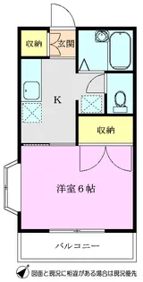 フラットワタナベ【1階】の間取り