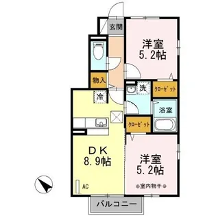 villa N aramis【2階】の間取り