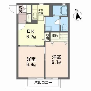 セフィラ旭B【1階】の間取り