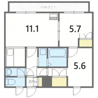 コーズキール【3階】の間取り