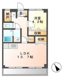 ドミール瑞來【4階】の間取り