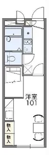 レオパレスプレシャス【1階】の間取り
