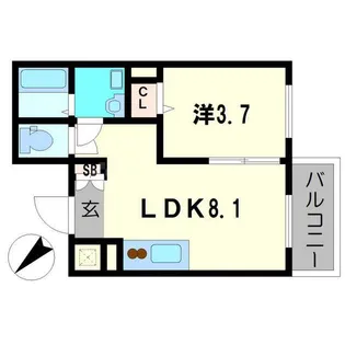GRANDIR吹田【1階】の間取り