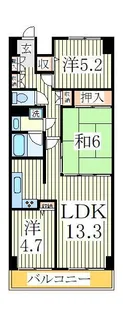 TQレジデンス柏【6階】の間取り